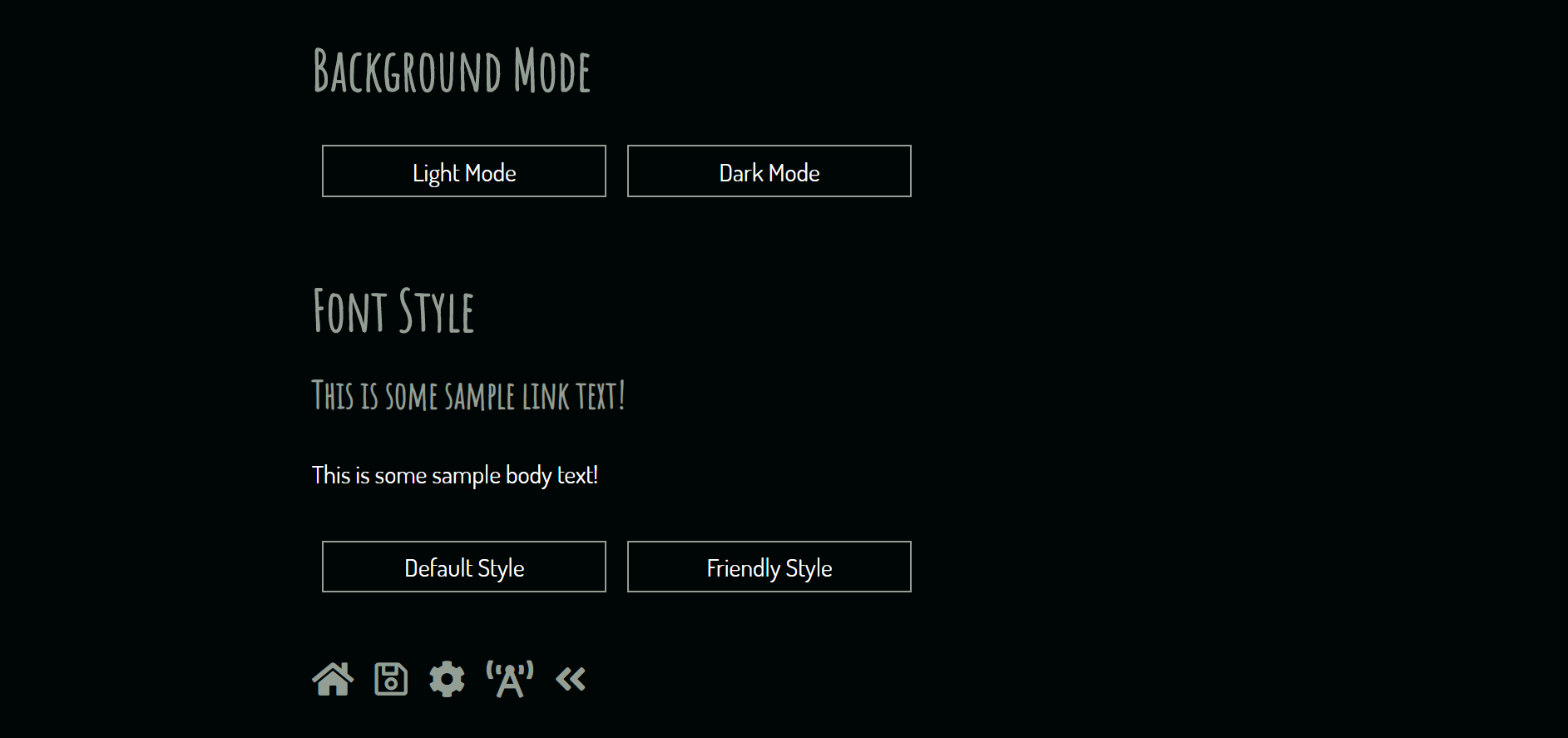 Hybrid Settings Screenshot